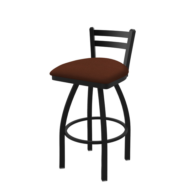 Holland Bar Stool Co 25" Low Back Swivel Counter Stool, Black Wrinkle, Rein Adobe Seat 41125BW023